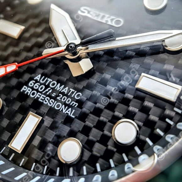 Automatic Tuna Canned Diver black carbon fiber Mod Watch 46mm Sapphire 24jewels - Picture 2 of 7